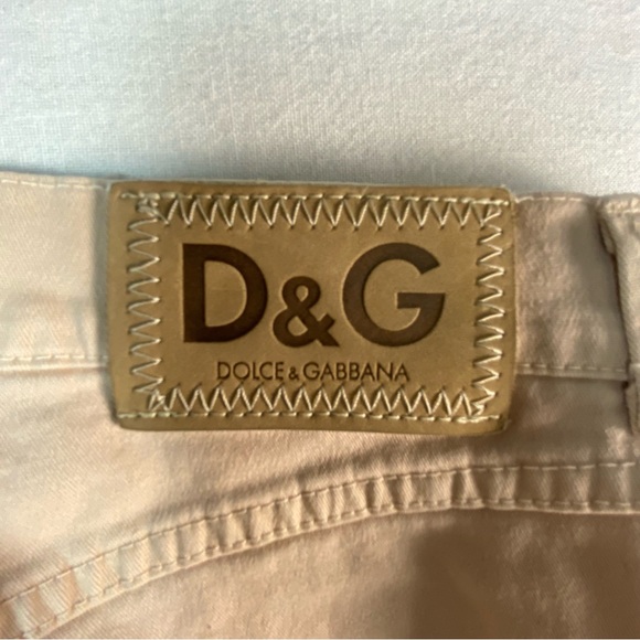Dolce & Gabbana Vintage Women’s Blush Mid Rise Pintuck Cotton Pants Size 26/40 - Picture 4 of 14